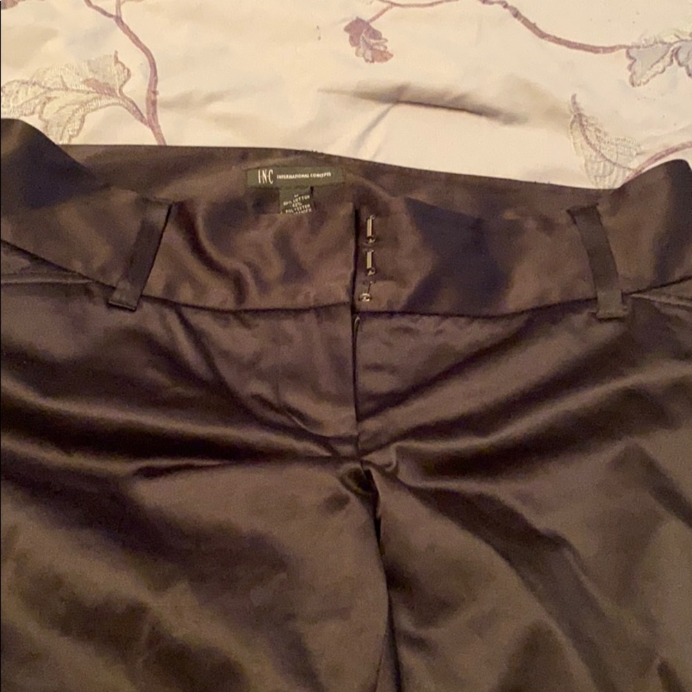 INC Black Silk Dress Pants